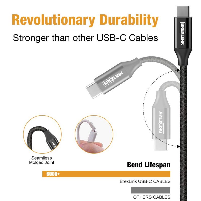 Brexlink Upgraded Usb 30 Type C Cable Usb C To Usb A Charger Nylon Braided Fast Charging Cord 